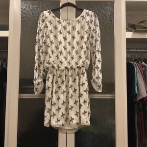 Lotus Threads Long sleeve short white dress